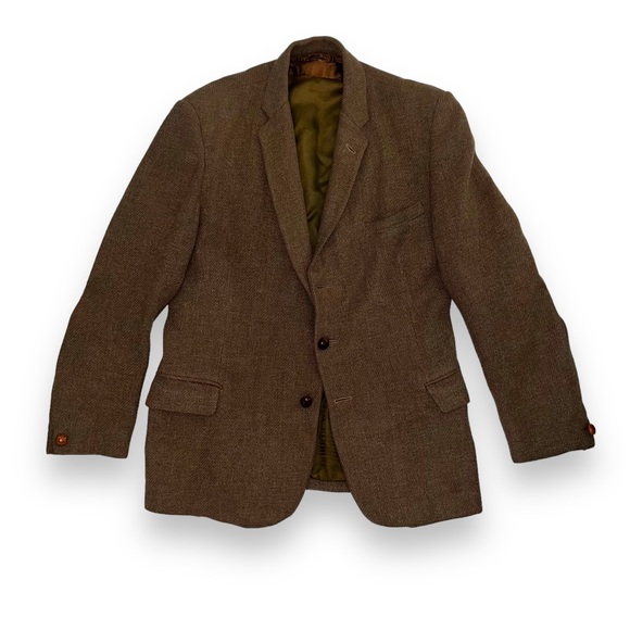 Vintage Independent Harris Tweed Producers Mens Blazer Sports Coat Jacket Brown - Picture 3 of 11